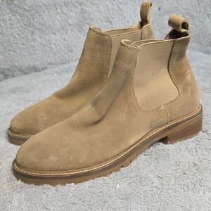 Steve Madden Leopold‎ Suede Chelsea Boots Lug Sole Ankle Booties Womens 6.5 NEW